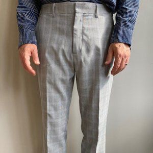 H&M Men's Pants - black and white plaid - size 34 R